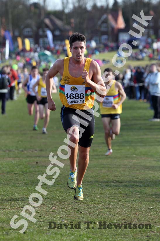Ricky Stevenson  North East) in the Senior Mens McCain Inter Counties Cross Country, Cofton Park, Birmingham.